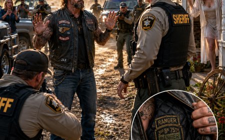 A Sheriff Brought Six Cruisers To Arrest A Single Father. Then He Saw The Faded Patch Inside His Vest And Froze.