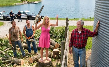 HOA Cut 60 Lake Trees For 'Better View' — I Built A 100-Ft Grain Silo Right On The Property Line
