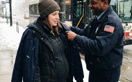 They Kicked The Pregnant Woman Off The Bus In The Snow. The Driver Took Off His Jacket And Did This.