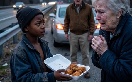 A Hungry Boy Sacrificed Everything for Freezing Strangers on a Dark Highway, Unaware He Was Saving a Billionaire Who Had Been Searching for Him for 15 Years