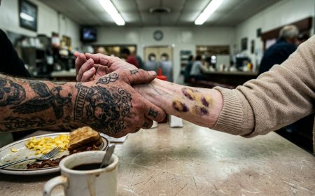 An Elderly Widow Walked Into A Diner And Asked Eight Bikers For Help — What One Of Them Knew About Her Late Husband Changed Everything