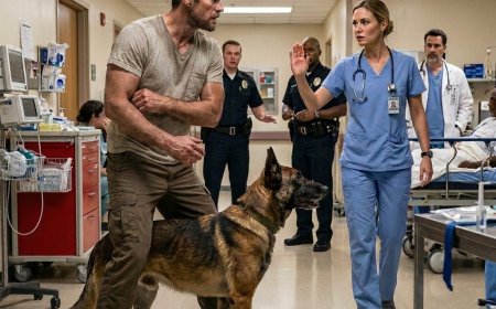 He was bleeding through a towel in the ER when security reached for their guns because of his dog — but the trauma nurse knew exactly why he wouldn't back down, and her next word stopped everyone cold.