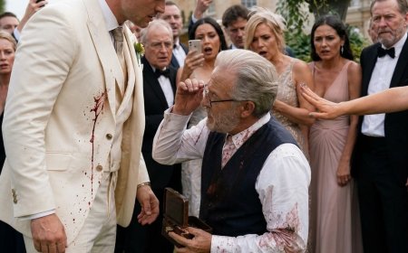 A groom slapped a 74-year-old tailor in front of 300 guests at his own wedding, then threw red wine in his face and called him “village labor.” What the old man pointed out on the groom’s million-dollar suit made the father of the bride turn white — and the whole garden go silent.