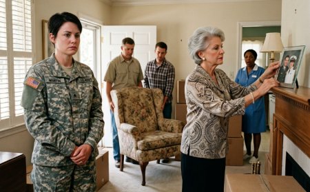My father-in-law changed the locks while I was burying my husband and told me property reverts to blood family now. I walked to the end of my driveway, crossed my arms, and waited. He didn't know I was an intelligence officer who had already memorized every word he said.
