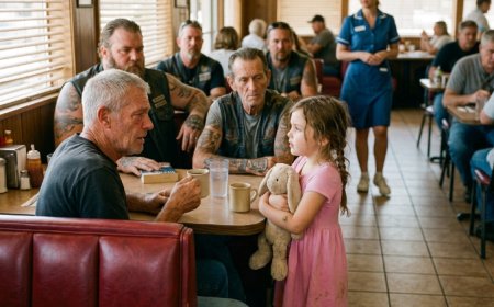 "A little girl walked up to our table at the diner and asked six strangers to be her family. I didn't know yet that she was asking us to protect her from a man nobody else could see."