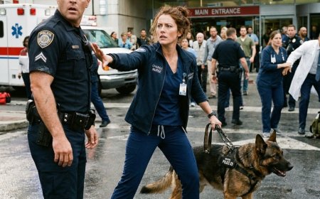 Officer Logan Pierce slammed my face into wet concrete and cuffed me while Dr. Webb smirked and called my service dog a “liability”—but Rex wasn’t misbehaving, he’d just found the bomb hidden ten feet away. What the cop saw next made his hand freeze on the key.