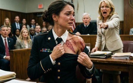 My own mother pointed at the scars beneath my blouse in a Virginia courtroom and called them fake. She swore under oath I'd never served a day. The jury believed her. My brother smiled. But I was watching the clock — and counting down the minutes.