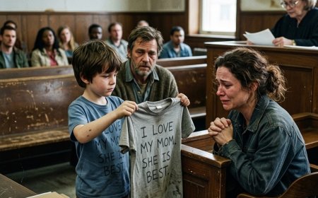 My 7-year-old son’s worn-out T-shirt was used as evidence I was an unfit mother in a Texas custody hearing. Then he stood up, grabbed the hem, and told the judge he’d written something inside. What that judge read next made my ex-husband’s lawyer drop his pen.