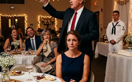 My father called me the biggest screw-up in the family at my brother's wedding while 150 guests laughed. A man in dress whites stepped forward and said two words that made him choke on his wine. Admiral.