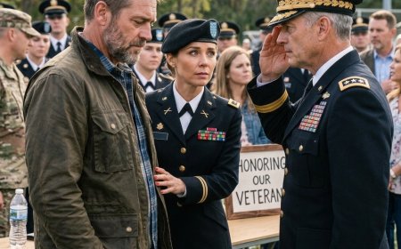 A stadium security guard grabbed my arm and told me I didn’t belong at my daughter’s Army commissioning — then a three-star general saw the cracked leather band on my wrist and froze mid-sentence.