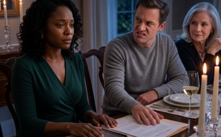 My husband called me a charity case at his mother's dinner while our savings vanished behind my back. I’d kept a brown notebook for months, and that night I placed it next to his power of attorney.