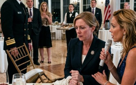 My sister took the microphone in front of 300 guests, pointed at my jacket, and laughed, "Even her costume jewelry looks government-issued." — Her Navy husband’s chair screamed across the floor. What did he see that she didn’t?