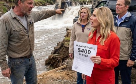 She taped a $400 violation to my dead wife’s mailbox and smiled at my daughter. Then her crew cut the chain at midnight. What washed into Hollow Creek by sunrise changed everything — and the real crime wasn't the dam. How does a widower fight an HOA that owns the judge?
