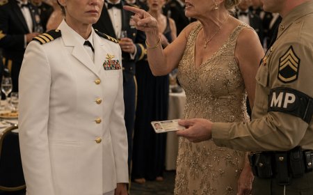 My mother‑in‑law tried to have me arrested at the military ball for wearing my own captain’s uniform. The MP scanned my ID, looked up, and called two words that made every officer in the room rise.