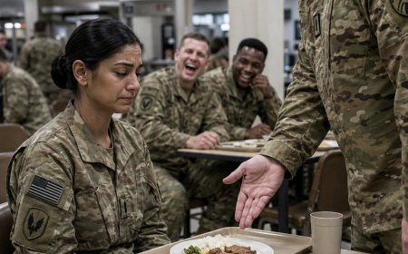 A sergeant called me a fake soldier in the mess hall and threw his credit card at my lunch tray. The colonel later opened a tan folder with my name — Commander.