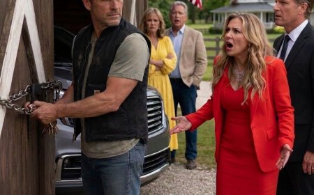 She left her pearl-white Lexus inside my locked barn and taped a fine notice to my door — but the message on her phone made me chain the doors shut before she came back. What was Denise Caldwell hiding in my father’s barn?