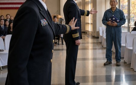 My father spent forty years working the same factory line so I could have a better life. When I finally made lieutenant commander, he drove eight hours to see my promotion ceremony. But my commanding officer told me my father couldn't sit in the family section—because he'd shown up wearing his old coveralls and work boots instead of a suit.