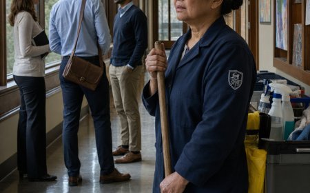 She spent twenty-two years cleaning other people's messes so her son could teach at a prestigious academy. When a lockdown sent teachers cowering under desks, the woman they called "just the janitor" was the only one who stood between a intruder and a classroom full of terrified students.