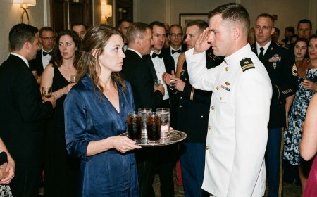 My stepmother told the entire town I’d washed out of the Navy. At my father’s veterans ceremony, a Navy officer in full dress whites ignored the stage, locked eyes with me, and marched straight across a silent hall. What happened next made every whisperer freeze.
