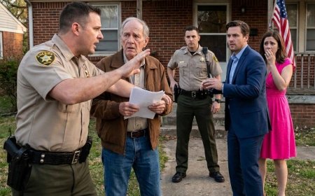 A county deputy put his hand on my 79-year-old grandfather’s shoulder and told him not to make things harder. Karen Vance stood on the gravel, smiling. Then Grandpa asked one question that made the deputy freeze—and what he pulled from his jacket changed everything. What was in that red folder?