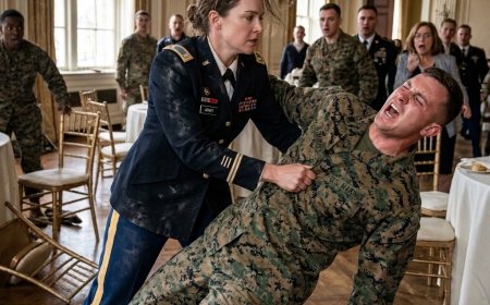 He slapped a Navy captain across the face in front of 1,040 troops — and called it a 'correction.' The quiet woman in tan didn't cry. She just wiped the blood and reached toward the small gold pin hidden under her collar. What happened next made every officer freeze.