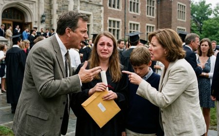 “You’re a failure in a graduation gown!” my mother screamed after my father slapped me so hard my cap flew off. I picked up my diploma, asked for the microphone, and pulled out the manila envelope I’d carried for four years. What happened next shattered my family forever.