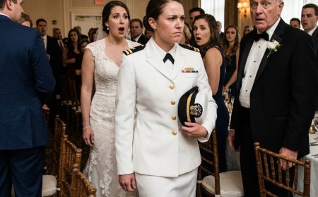 My father texted me “No one gives a damn about your Navy career” before my sister’s wedding. So I wore my dress whites anyway. Then a commander’s voice thundered through the ballroom, and two hundred people rose to their feet. What did they know that I didn’t?
