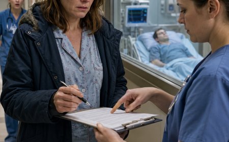My husband snuck out to meet his mistress at midnight and crashed into a delivery truck. The hospital handed me a consent form and said I was the only one who could save him.