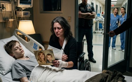 My husband’s road brother tried to kill me on a frozen overpass. The boy I saved that night carried a photograph of a man I held as he died eight years ago.