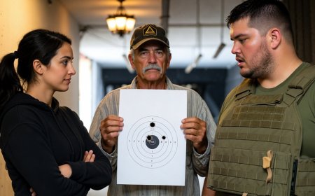 My brother called me a warehouse clerk at Thanksgiving while my mother looked away. At 3 a.m. I sat on my bed holding a gold-barreled Glock and a target with one hole. Commander.