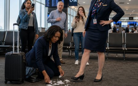 I knelt on the airport floor collecting the torn pieces of my first-class ticket while the gate agent laughed. She said I couldn't afford that seat — my phone showed a missed call from the airline's CEO.