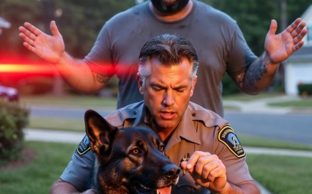 My neighbor watched me drop to the ground from a PTSD flashback and called the police on my dog. The sergeant read the brass tag, looked at me, and asked if I was really a Navy SEAL.