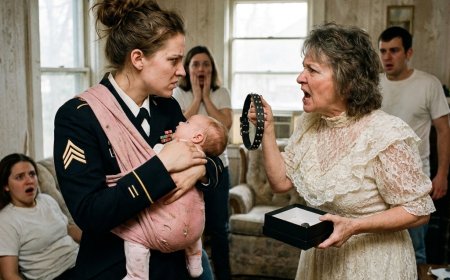 At my newborn’s welcome party, my mother-in-law lifted a black pet collar from a velvet box and said, “She should learn her place.” Sixty guests laughed. I quietly hit record. What happened the next morning shocked everyone.