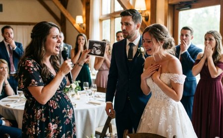 My sister stood beneath the chandeliers at my fifteenth anniversary party, touched her stomach, and announced she was carrying my husband's baby to 240 guests — but she didn't know I'd already found the DNA report proving exactly whose child she was really carrying.