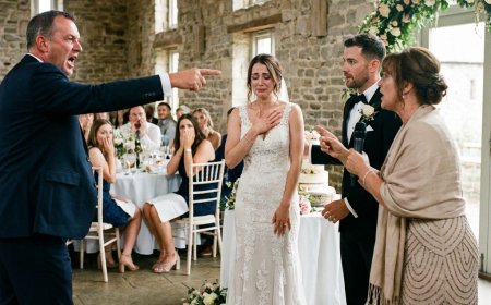 She poured coffee down my wedding dress and called me an ugly bride in front of 100 guests — then a man I'd never met stood up and asked her one question that made her face go white.