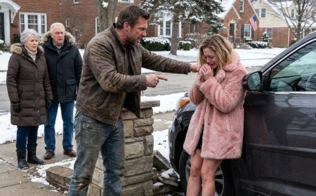 She called him a liar when he warned about black ice. Hours later, her Escalade was wrapped around the monument she secretly built with $286,000 of stolen HOA money—and the hidden pipe inside it split wide open.