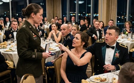 My mother-in-law removed my chair from the family table at Fort Kingston's formal Army ball then called two military police officers to have me escorted out in front of four hundred guests — but the moment they checked my identification card, every general in that ballroom rose to their feet.