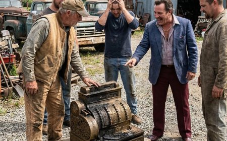 The auction crowd burst out laughing when he paid $65 for a seized cash register with a jammed drawer—his own brother called it embarrassing family trash in front of everyone—but what shifted inside that locked compartment was never meant to be found.